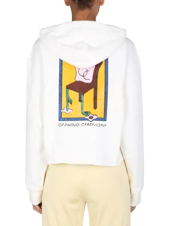 Opening Ceremony 100% Cotton Hoodie - White