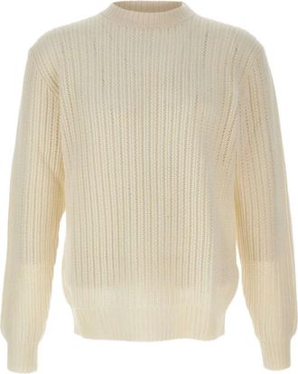 FILIPPO DE LAURENTIIS crochet weave crew-neck sweater - Neutrals