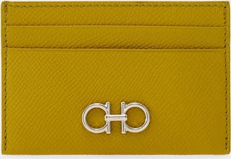 Ferragamo Donna Porta carte di credito Gancini Verde