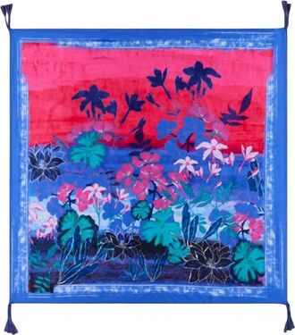 Johnny Was Womens Lavandula Silk Scarf In Multi