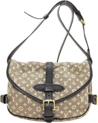 Louis Vuitton Pre-owned Vintage Canvas Shoulder Bag - Dames - Vintage Schoudertas - Beige - ONE Size - Vintage