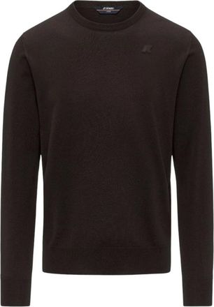 K-Way Jersey de cuello redondo Sebastien de lana Merino - Knitwear - Hombre - Marr&oacute;n - 2XL