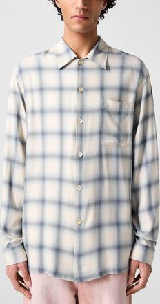 Our Legacy Mens Loose-fit fluid checked shirt