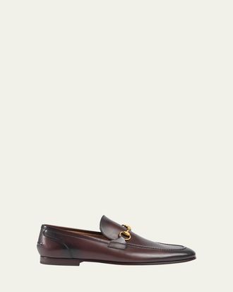 Gucci Mens Jordaan Leather Loafers