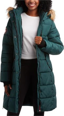 Canada Weather Gear Womens Heavyweight Long Parka Jacket in Ponderosa Green at Nordstrom, Size 1X