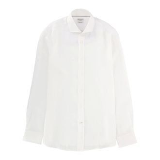 Brunello Cucinelli Linen Shirt - male - Brunello Cucinelli - Formal Shirts - White - M - Shirts