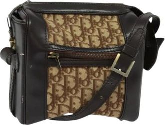 Dior Pre-owned Cross Body Bags, female, Brown, Size: ONE SIZE Pre-owned Trotter Canvas Shoulder Bag