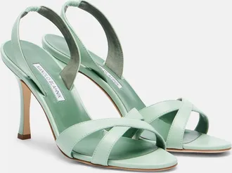 Manolo Blahnik Callasli leather slingback sandals