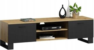 OEM Mobile Tv Klara 120 Rovere Artigianale/nero Per Soggiorno Mensola Tv Mk