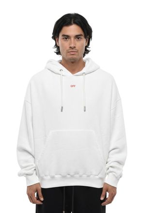 Off-white White Oversized Logo Hoodie