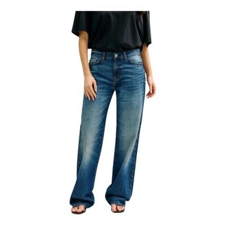 Guess Jeans, Dames, Blauw, W27, Straight Jeans