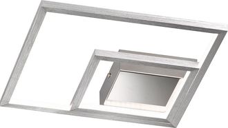 Wofi Leuchten Plafoniera Led Lampada Da Soffitto A 3 Fiamme Luce Da Soggiorno Moderna, Argento Moderno, 1x Led 12w 1100lm 3000k, Lxlxh 30x30x5,5 Cm Wofi 9487.02.63.