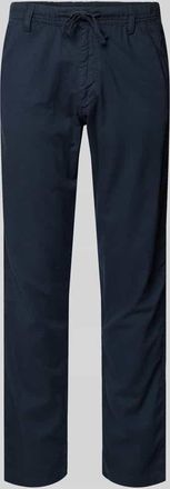 Jack & Jones Jack & Jones Relaxed Fit Hose aus Baumwoll-Leinen-Mix Modell KANE in Marine, Gr&ouml;&szlig;e XXL