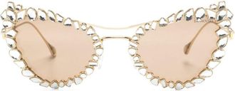 Swarovski SK7011 sunglasses - women - Metal - 56 - Gold