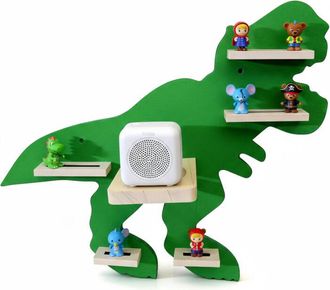 Relaxdays Relaxdays Toniebox shelf, magnetic, for Toniebox & 35 Tonies, Dino, HxWxD: 45 x 59 x 15 cm, green