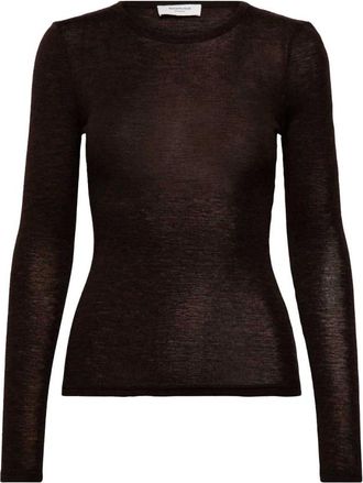 Rosemunde Sara Kasjmier Blend Long-sleeve T-shirt - Dames - Truien - Bruin - Maat: S Kasjmier