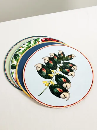 La DoubleJ + Beto Val Set Di Quattro Tovagliette In Legno - Verde