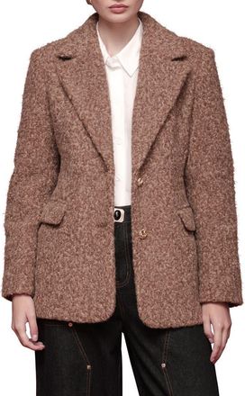 Avec Les Filles Boucl&eacute; Blazer in Camel at Nordstrom Rack, Size X-Small