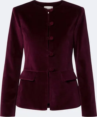 Poss&eacute; Maria cotton velvet jacket