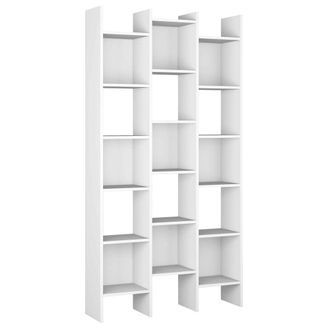 HOMN Estanter&iacute;a librer&iacute;a color blanco para sal&oacute;n, comedor o despacho