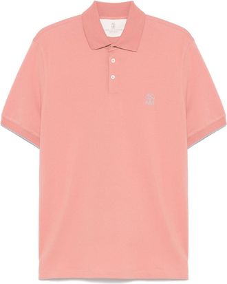 Brunello Cucinelli Polo con stampa - Rosa