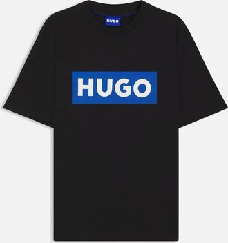 HUGO BOSS Mens Nico Logo Print T-Shirt - Black - Size: 40