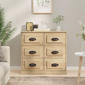 vidaXL Aparador De Madera Contrachapada Roble Sonoma 70x35,5x67,5 Cm Vidaxl