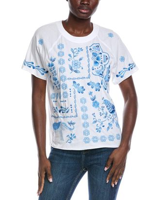 Johnny Was Raw Edge Raglan Boxy T-Shirt