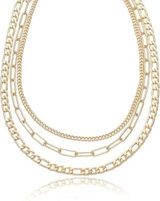 Ettika Chain Up Layered Necklace in Gold at Nordstrom Rack