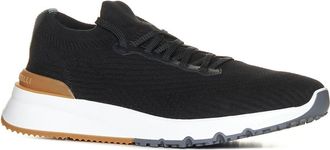 Brunello Cucinelli Mens Sneakers Black Cotton Trainers