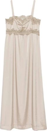 P.A.R.O.S.H. Vestido Midi Paky - Dresses - Mujer - Beige - S