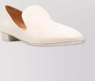 Marsèll almond toe block heel loafer