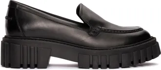 Clarks Page Loafer in Black Leather