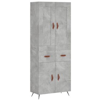 Berkfield Home Highboard Concrete Grey 69.5x34x180 cm Engineered Wood