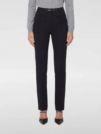 Elisabetta Franchi Pantaloni skinny a vita alta in cr&ecirc;pe stretch