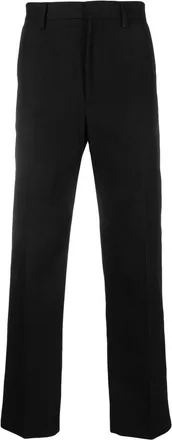 Acne Studios high-waisted straight-leg trousers - men - Cotton/Cotton/Polyester/Polyester - 44 - Black