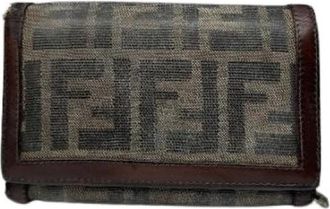 Fendi Pre-owned Vintage Portemonnee - Dames - Vintage Accessoires - Bruin - ONE Size - Leer - Vintage