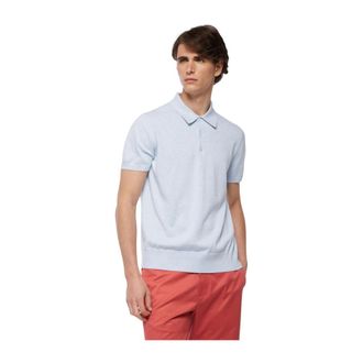 Brooks Brothers Supima Cotton Short-Sleeve Polo Jumper - male - Brooks Brothers - Round-neck Knitwear - Blue - L - Knitwear
