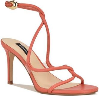 Nine West Emerila Ankle Strap Sandal in Orange at Nordstrom, Size 5.5