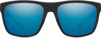 Smith Barra 59mm ChromaPop Polarized Sunglasses in Matte Black/Blue at Nordstrom