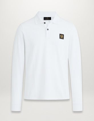 Belstaff Belstaff Polo Con Manga Larga para hombre Piqué de algodón Blanco 2XL