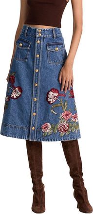 Alice & Olivia Alice + Olivia Dahlia Midi Skirt