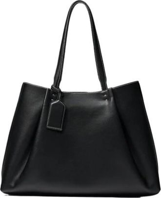 Generic CLIP TOTE BAG, Top Handle Tote Bag, Solid Color Simple Shoulder,Design Handbags, Compatible For Women(Black)