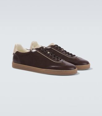 Brunello Cucinelli Zapatillas de ante con piel
