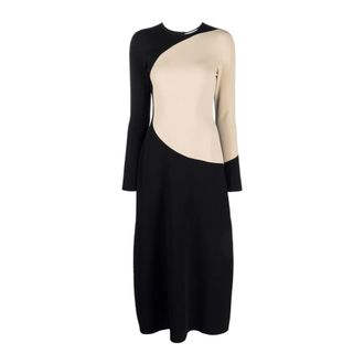 Tory Burch Tory Burch, Midi Dresses, female, Black, Size: M Elegant Black Midi Dress