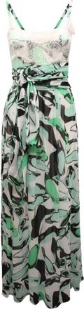 Pinko Pinko, Kleedjes, Dames, Groen, S, Bachata Georgette Jurk