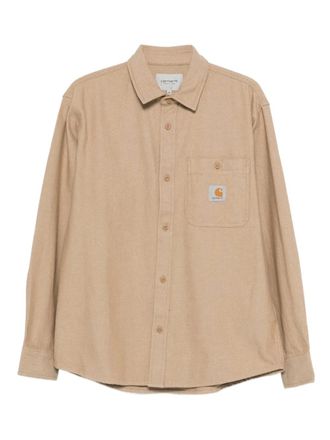 Carhartt Work in Progress Edgar buttoned shirt - men - Cotton - S - Neutrals