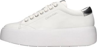 Calvin Klein Bubble Cupsole Lace Up - Dames - Sneakers - Wit - 41 EU - Leer - Schoenen