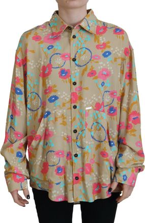 Dsquared2 Dsquared&sup2; Floral Collared Button Down Long Sleeves Womens Shirt (Pre-Owned)