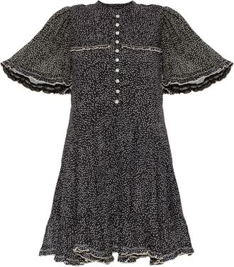Isabel Marant Daynia Jurk - Dames - Korte kleedjes - Zwart - S - Katoen - Kleedjes